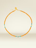 Afgan Taşlı Kolye (Turuncu)