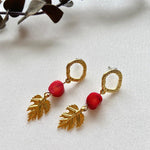 Corallo Yaprak Küpe