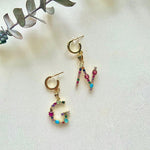 Renkli Taşlar Harf Küpe